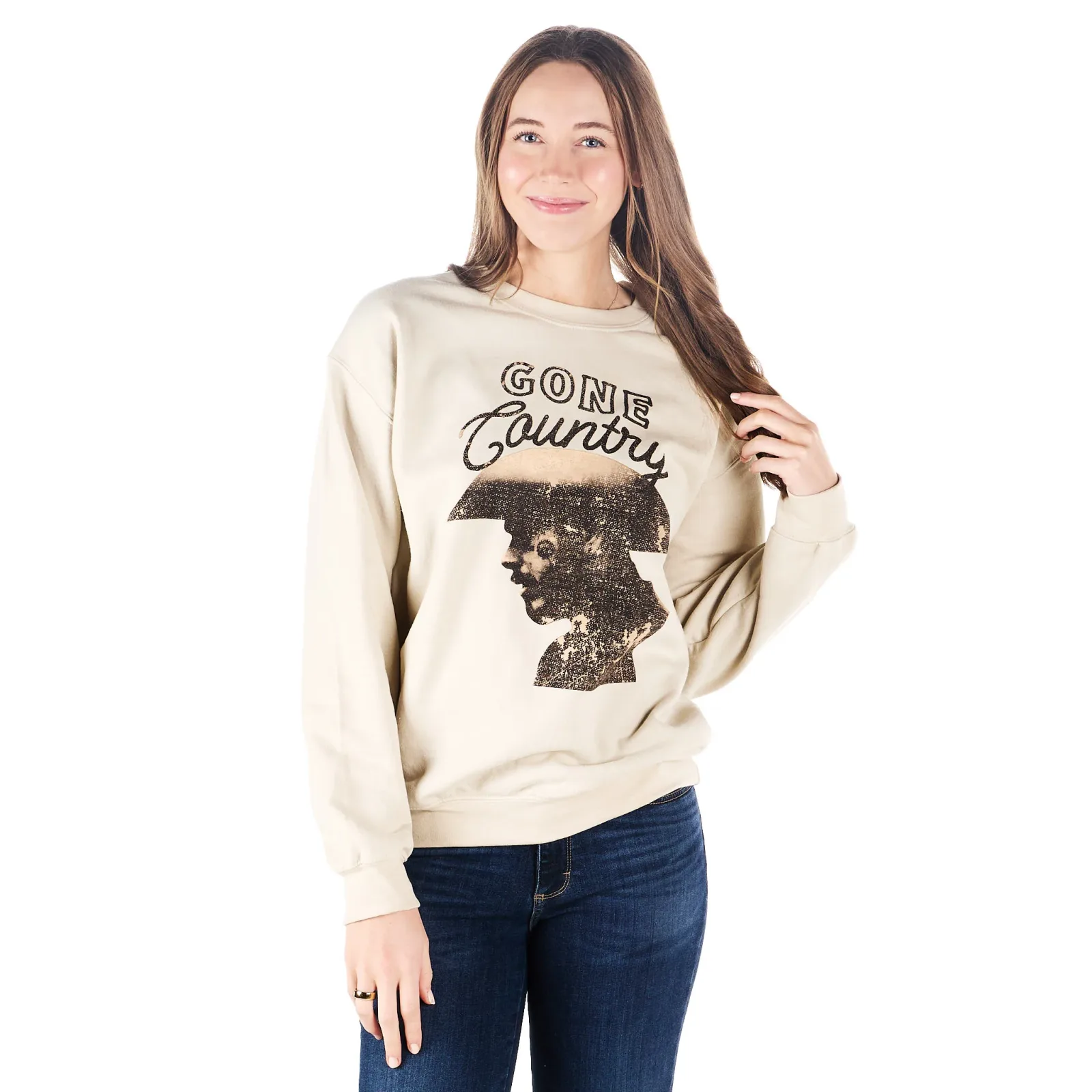 Hank And Scoot Women's Post Malone Gone Country Sweatshirt - Image 2