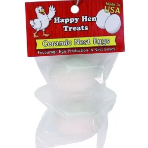 Happy Hen Ceramic Nest Eggs 2 Pack White