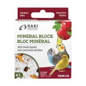 HARI Mineral Block w/ Dried Apples For Small Birds
