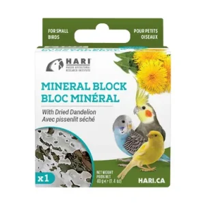 HARI Mineral Block w/ Dried Dandelion For Small Birds