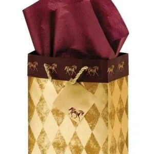 Harlequin Horses Cub Gift Bag - Gold/Burgundy
