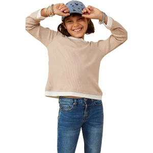 Hayden Girl's Taupe Layered Look Top