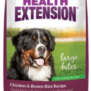 Health Extension Chicken & Brown Rice Large Bites Dry Dog Food 30lb Bag