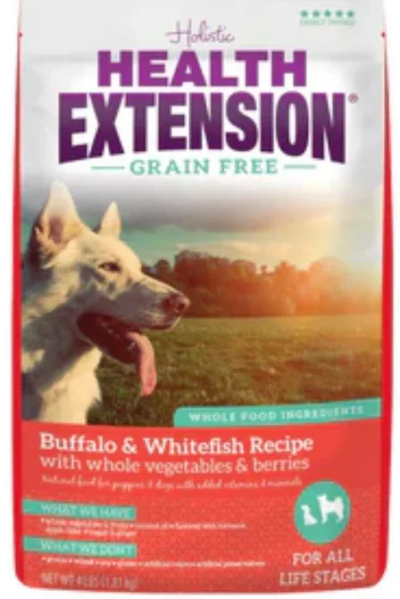 Health Extension Grain Free Buffalo and Whitefish Dry Dog Food