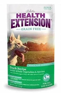 Health Extension Grain Free Duck Recipe Dry Dog Food-10-lb-{L+1}