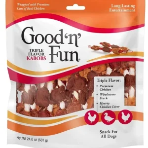 Healthy Hide Good'n' Fun Triple-Flavor Kabobs Chicken, Duck and Chicken Liver