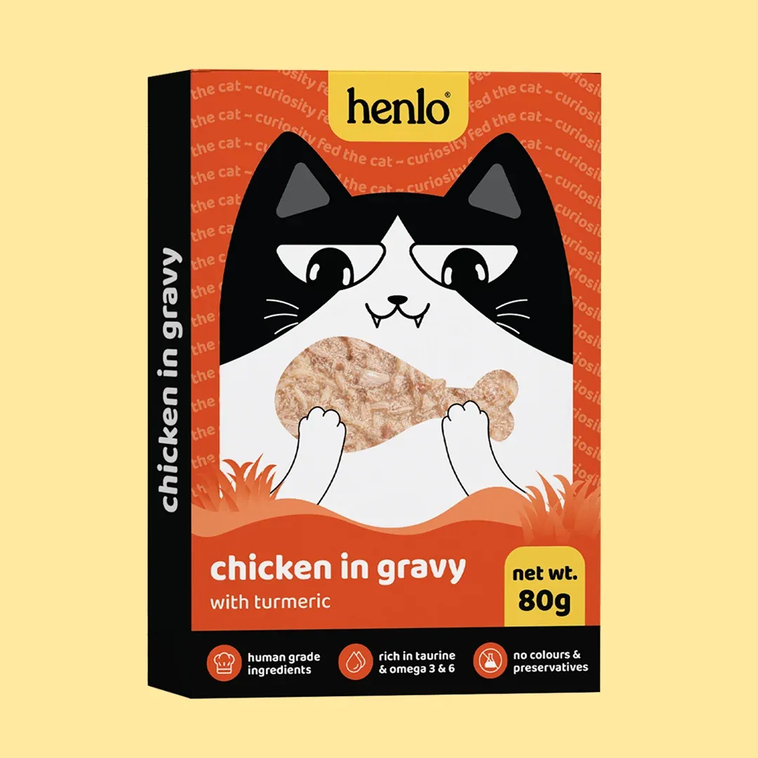 Henlo Chicken in Gravy with Turmeric Adult Cat Wet Food | 100% Human Grade Ingredients