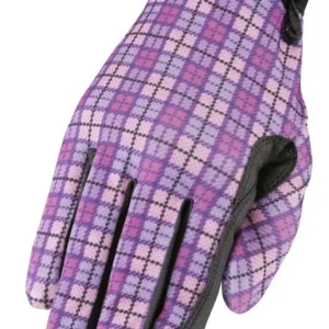 Heritage Performance Print Gloves Plaid 4 Pink