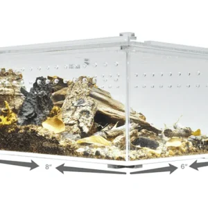 Herpcult Acrylic Enclosure Small-Flat 8"x6"x4"