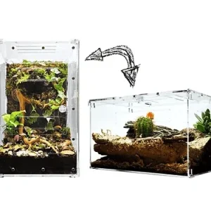 Herpcult Acrylic Enclosure Two-Way Large 10"x10"x16" (Arboreal) or 16"x10"x10" (Terrestrial)