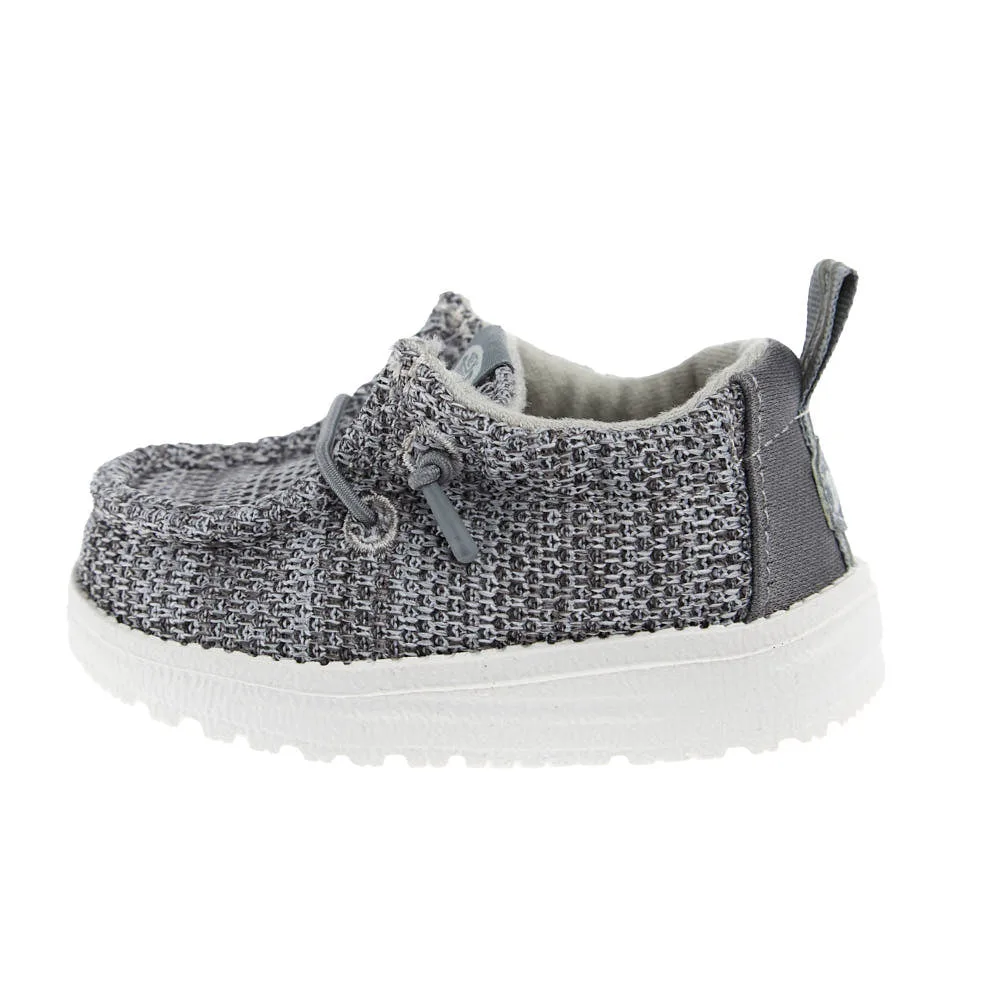 Hey Dude Infant's Lil Slip On Core Grey and White Casual Shoe - Image 2