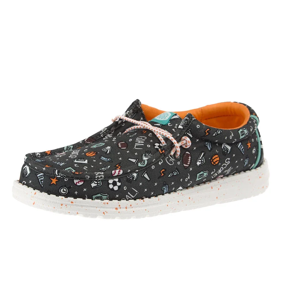 Hey Dude Kid's Wally Sports Fan Casual Shoe