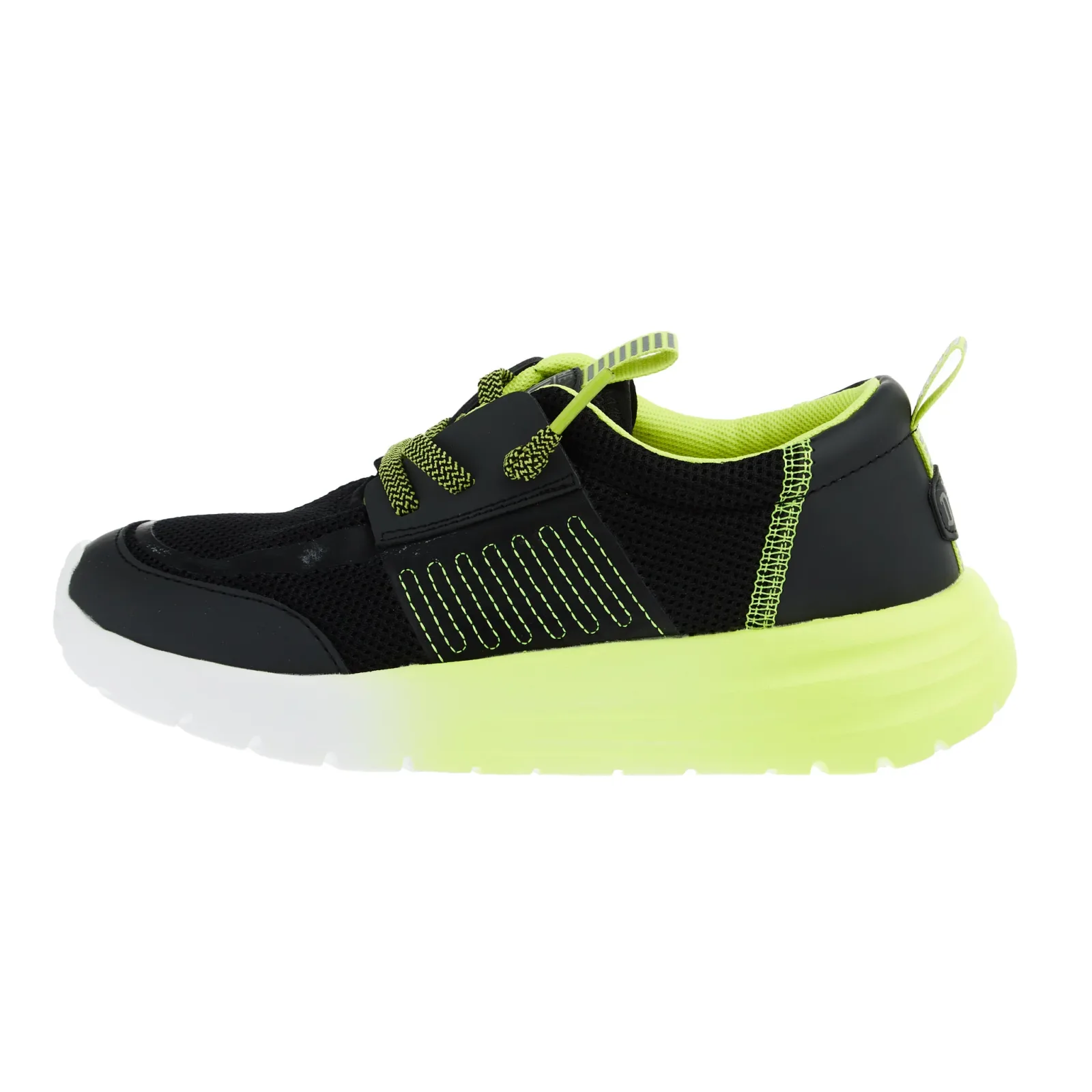 Hey Dude Sirocco Play Youth Sport Black and Lime Punch Casual Shoe - Image 2
