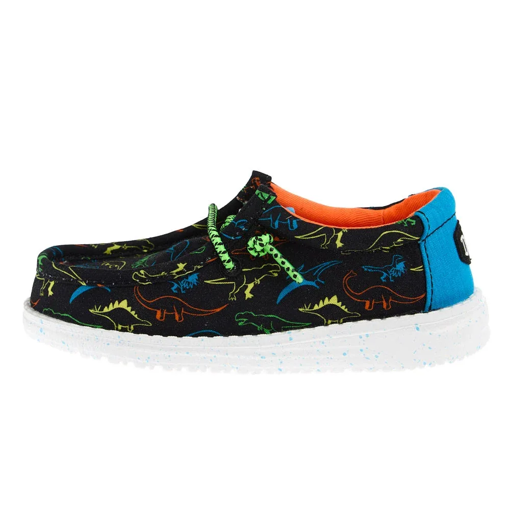 Hey Dude Toddler's Wally Dinoworld Black and Neon Multi Casual Shoe - Image 2