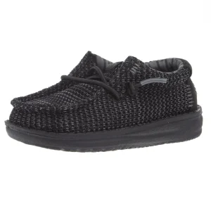Hey Dude Wally Toddler Stretch Mesh Black on Black