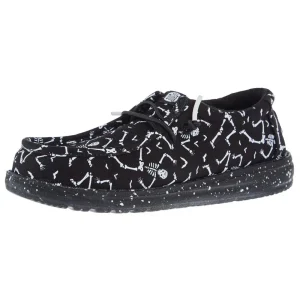 Hey Dude Wally Youth Skeletons Black