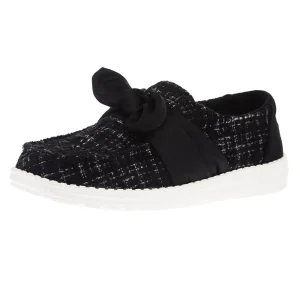 Hey Dude Women's Wendy Bow Tweed Black Casual