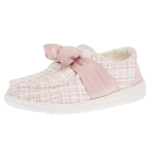 Hey Dude Women`s Wendy Bow Tweed Pale Pink