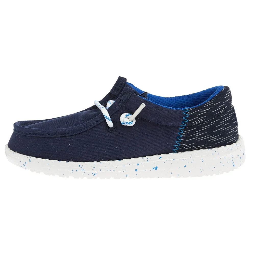 Hey Dude Youth Wally Funk Blue Jersey Jacquard - Image 2