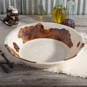 Hiend Accents Elsa Cowhide Melamine Serving Bowl