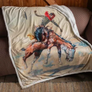 Hiend Accents Paseo Road by Buster Campfire 54x68 Sherpa Throw