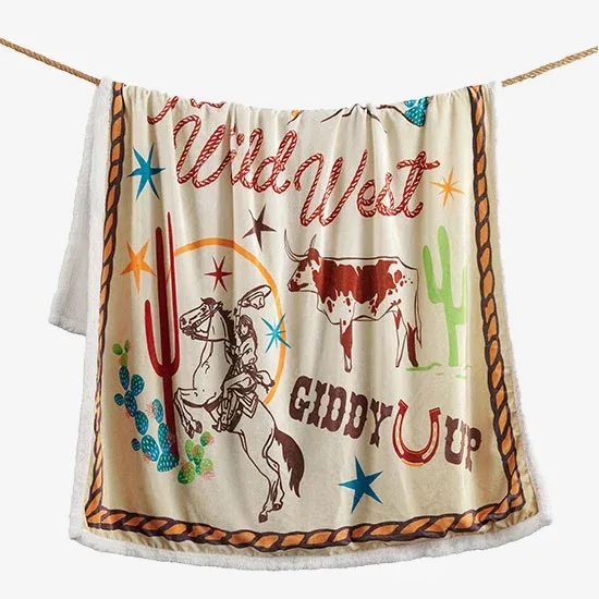 Hiend Accents Paseo Road by Retro Rodeo 54x68 Campfire Sherpa Throw - Image 2