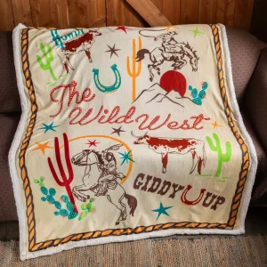 Hiend Accents Paseo Road by Retro Rodeo 54x68 Campfire Sherpa Throw