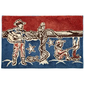 Hiend Accents Patchwork Bandana Jacquard Strumming Cowboy Kitchen Rug 24x36