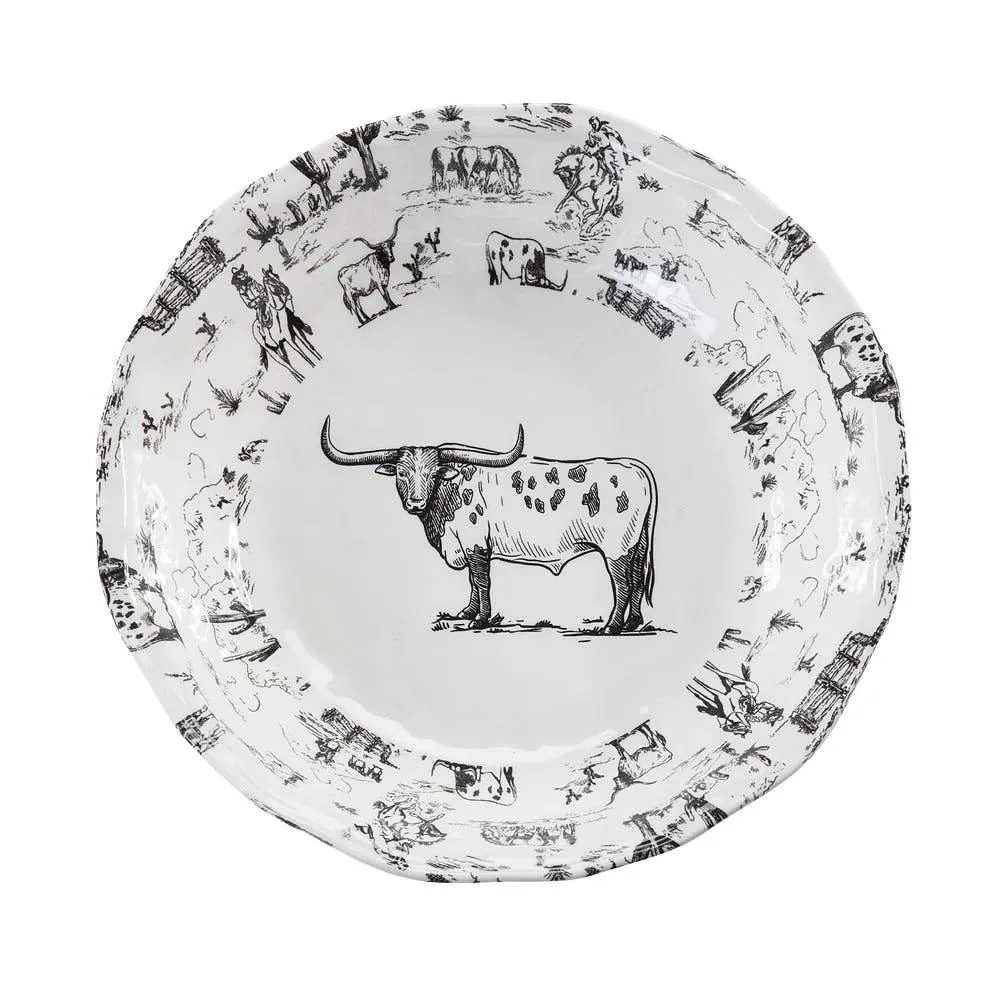 Hiend Accents Ranch Life Melamine Serving Bowl