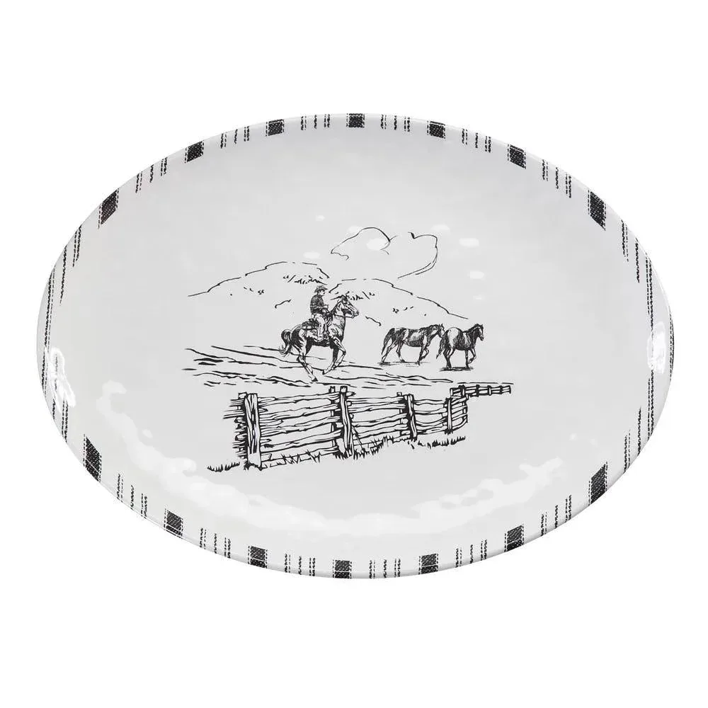 Hiend Accents Ranch Life Melamine Serving Platter
