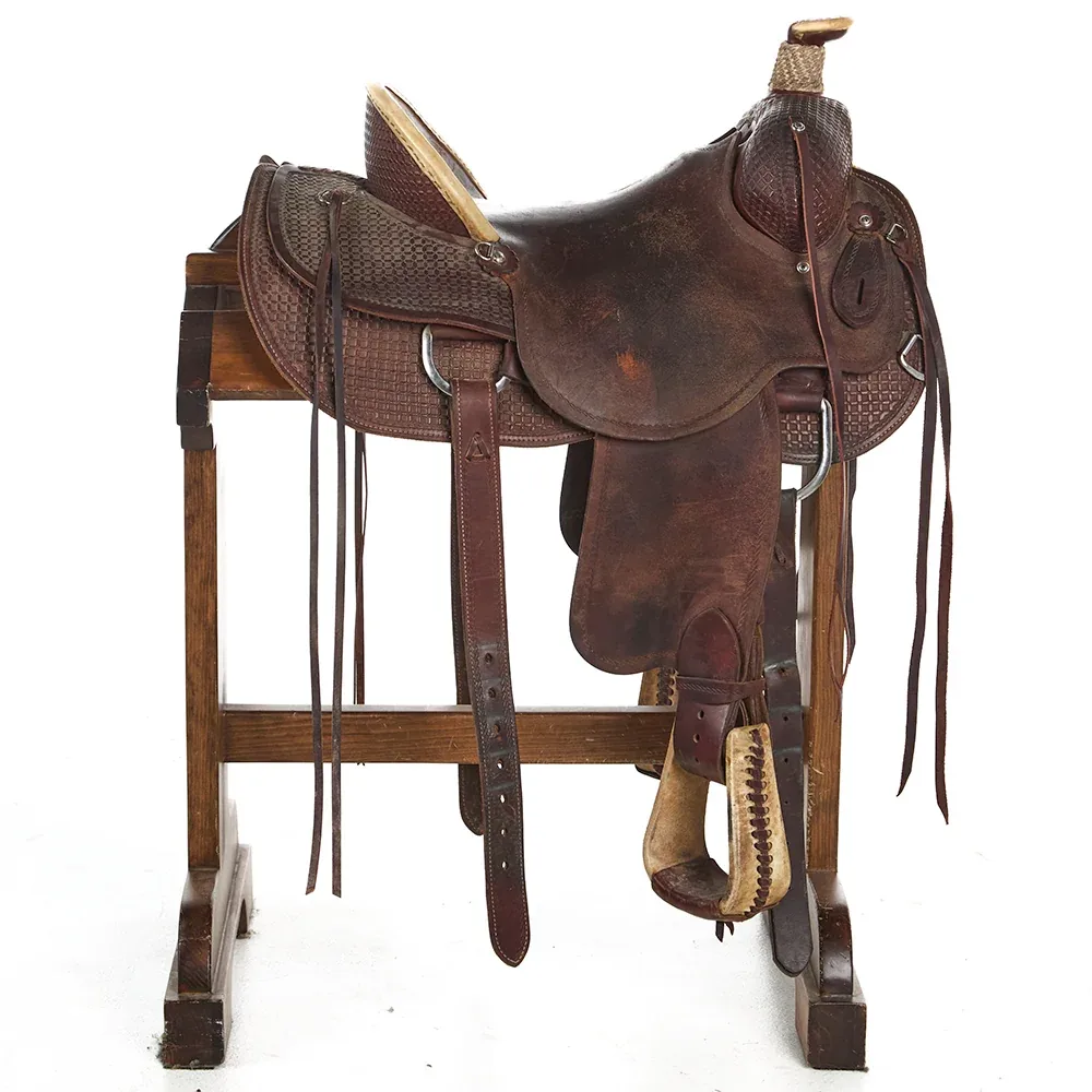 High Horse By Circle Y Used 15.5in Basket Stamp Ranch Roper with 7in Gullet - Image 2