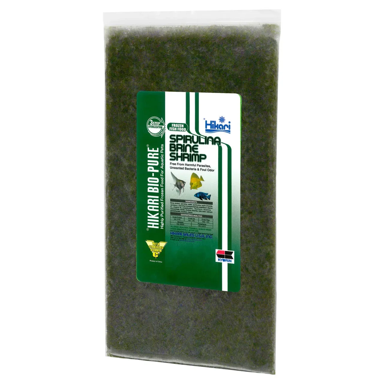 Hikari Bio-Pure Spirulina Brine Shrimp Frozen Fish Food 16 oz SD-5