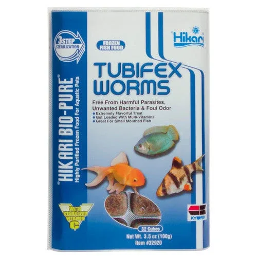Hikari Bio-Pure Tubifex Worms Frozen Fish Food 3.5 oz SD-5 - Image 2