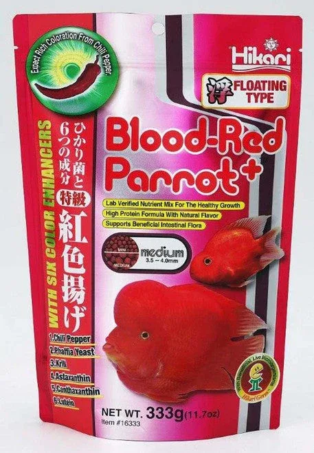 Hikari Blood-Red Parrot+ Floating Fish Food 11.7oz MD - Image 2
