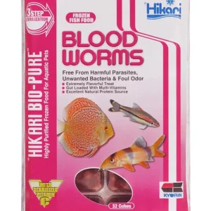 Hikari Blood Worm Frozen Fish Food 3.5 oz SD-5