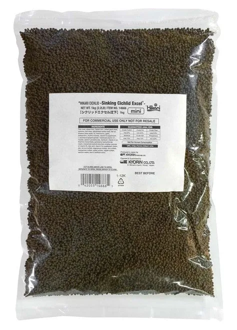 Hikari Cichlid Excel Sinking Pellets Fish Food 2.2 lb Mini 9 (DD) - Image 2