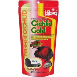 Hikari Cichlid Gold Mini Pellets Fish Food 8.8oz