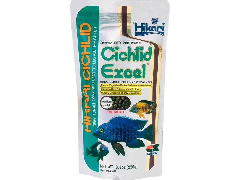 Hikari Cichlid Medium Excel Pellets Fish Food 8.8 oz