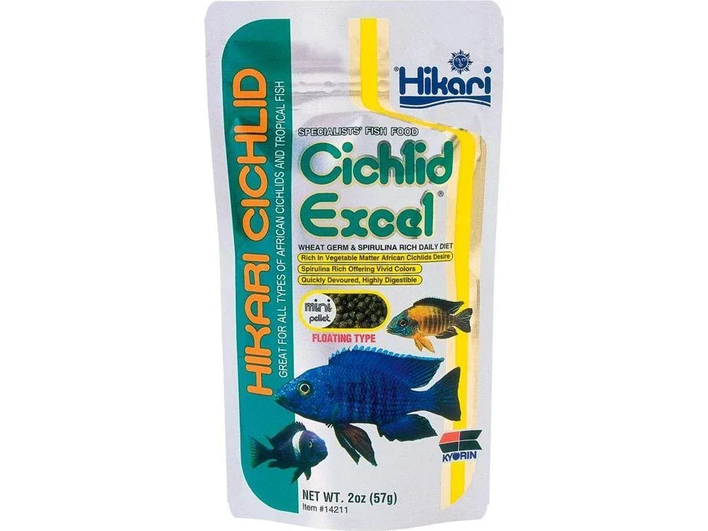 Hikari Cichlid Mini Excel Pellets Fish Food 2 oz