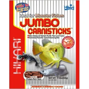 Hikari Jumbo CarniSticks Floating Fish Food 17.6oz