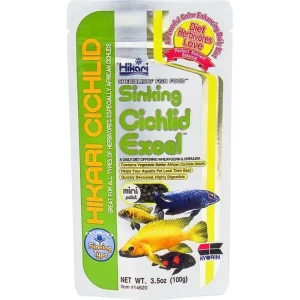 Hikari USA Cichlid Excel Sinking Pellets Fish Food 1ea/3.5 oz, Mini