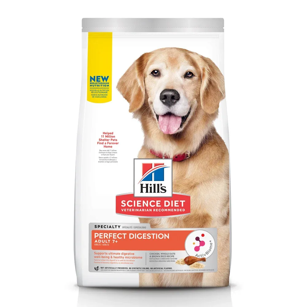 Hill's Science Diet Adult 7+ Perfect Digestion Chicken Dry Dog Food