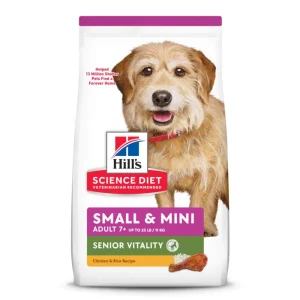 Hill's Science Diet Adult 7+ Senior Vitality Small & Mini Chicken & Rice Recipe Dry Dog Food