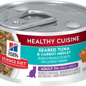 Hill's Science Diet Healthy Senior Cuisine Adult 11+ Seared Tuna & Carrot Medley Canned Cat Food
