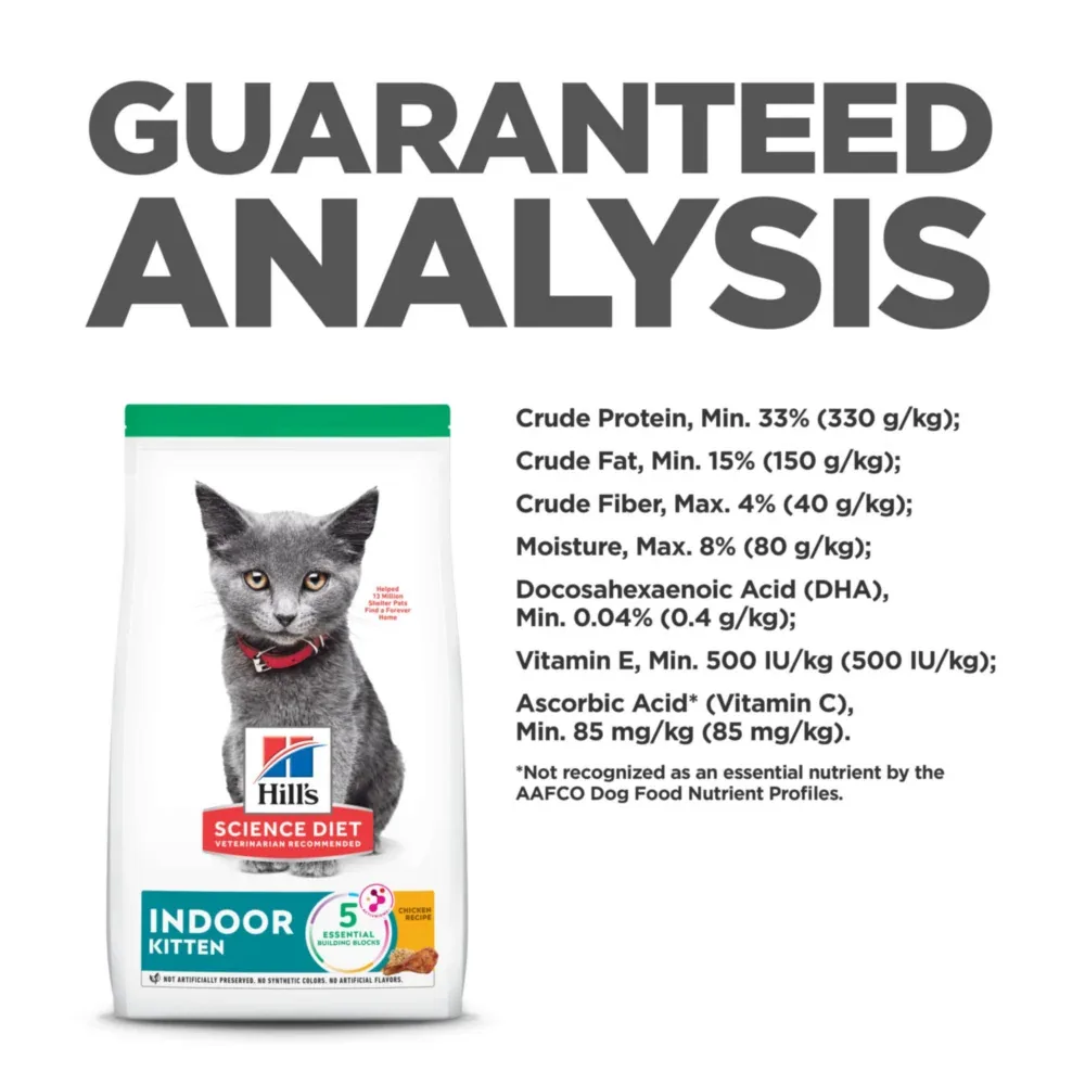 Hill's Science Diet Kitten Indoor Chicken Recipe Dry Cat Food - Image 2