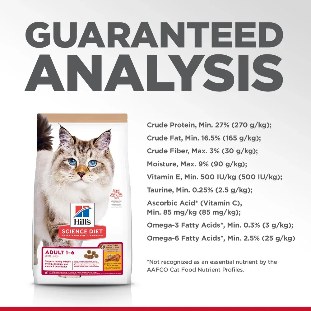 Hill's Science Diet No Corn, Wheat, Soy Chicken Adult Dry Cat Food - Image 2