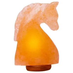 Himalayan Rock Salt Horse Lamp 7lbs Bk/Wh