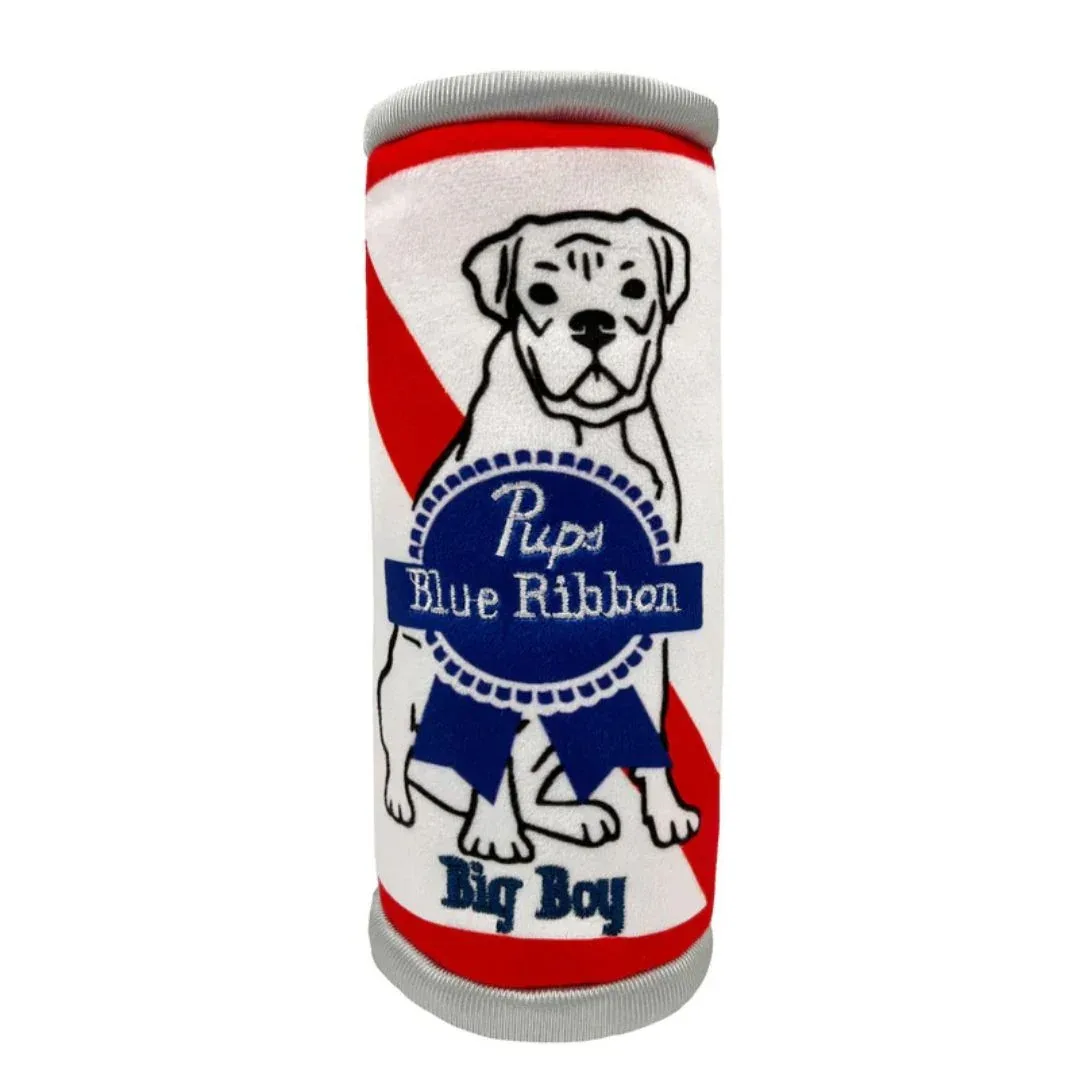 H&K Power Plush Dog Pups Blue Ribbon Small Squeak & Crinkle Dog Toy