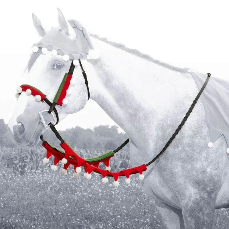 Holiday Elf Halter and Rein Cover Set