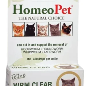 HomeoPet Feline Worm Clear Cat First Aid Care - 15 ml